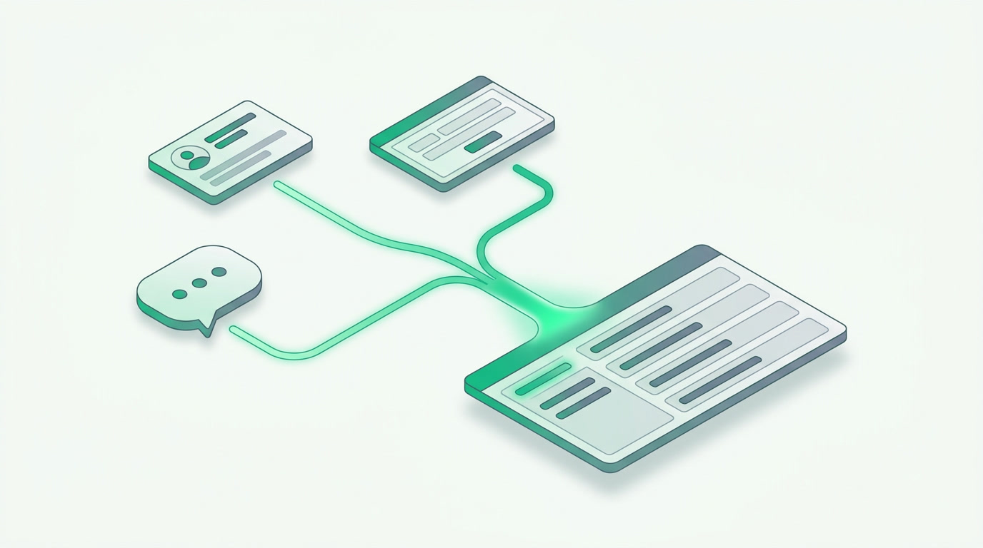 A single lead inbox pulling in Meta Lead Ads, website forms, and WhatsApp messages