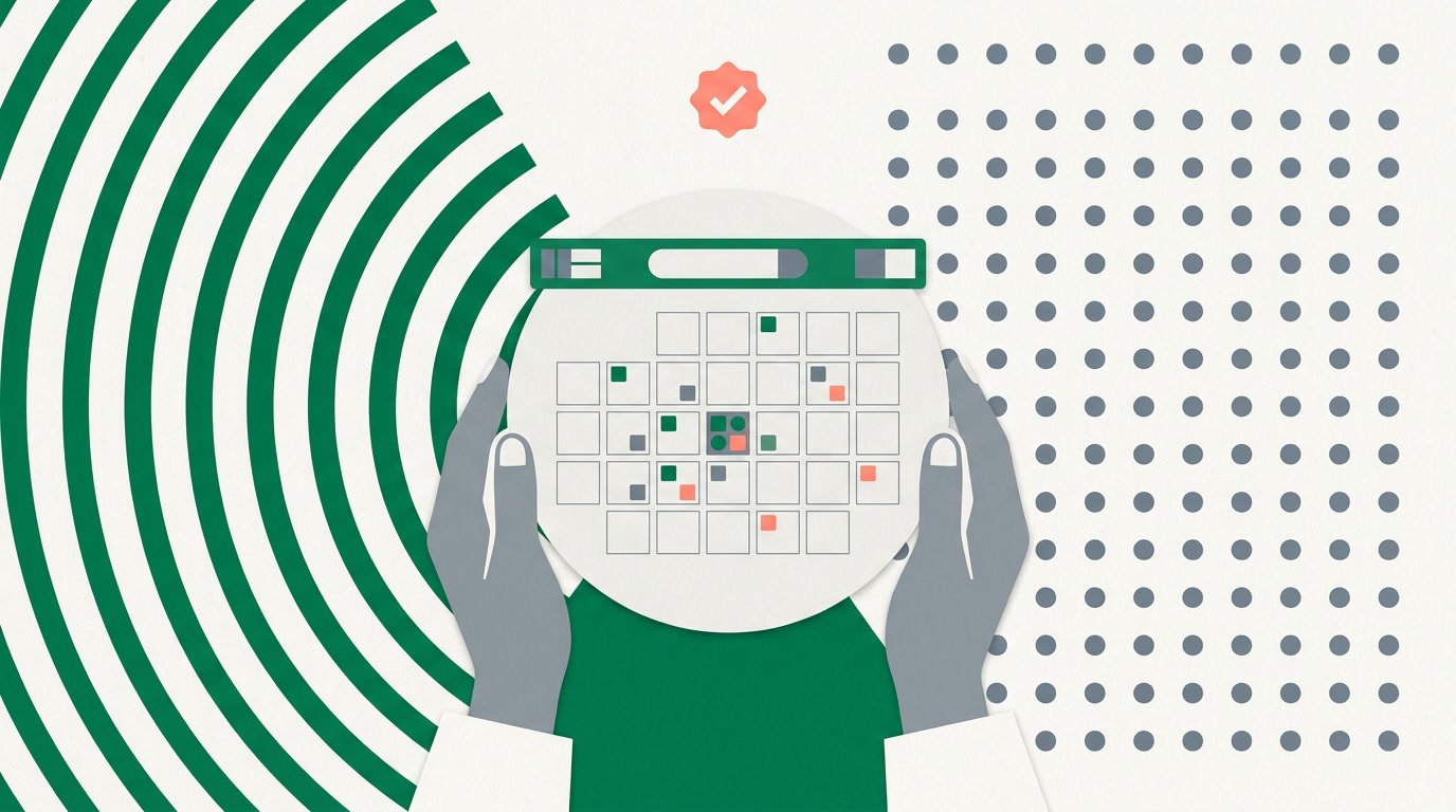 A month calendar in the CRM with tasks, meetings, and deals sitting on their dates