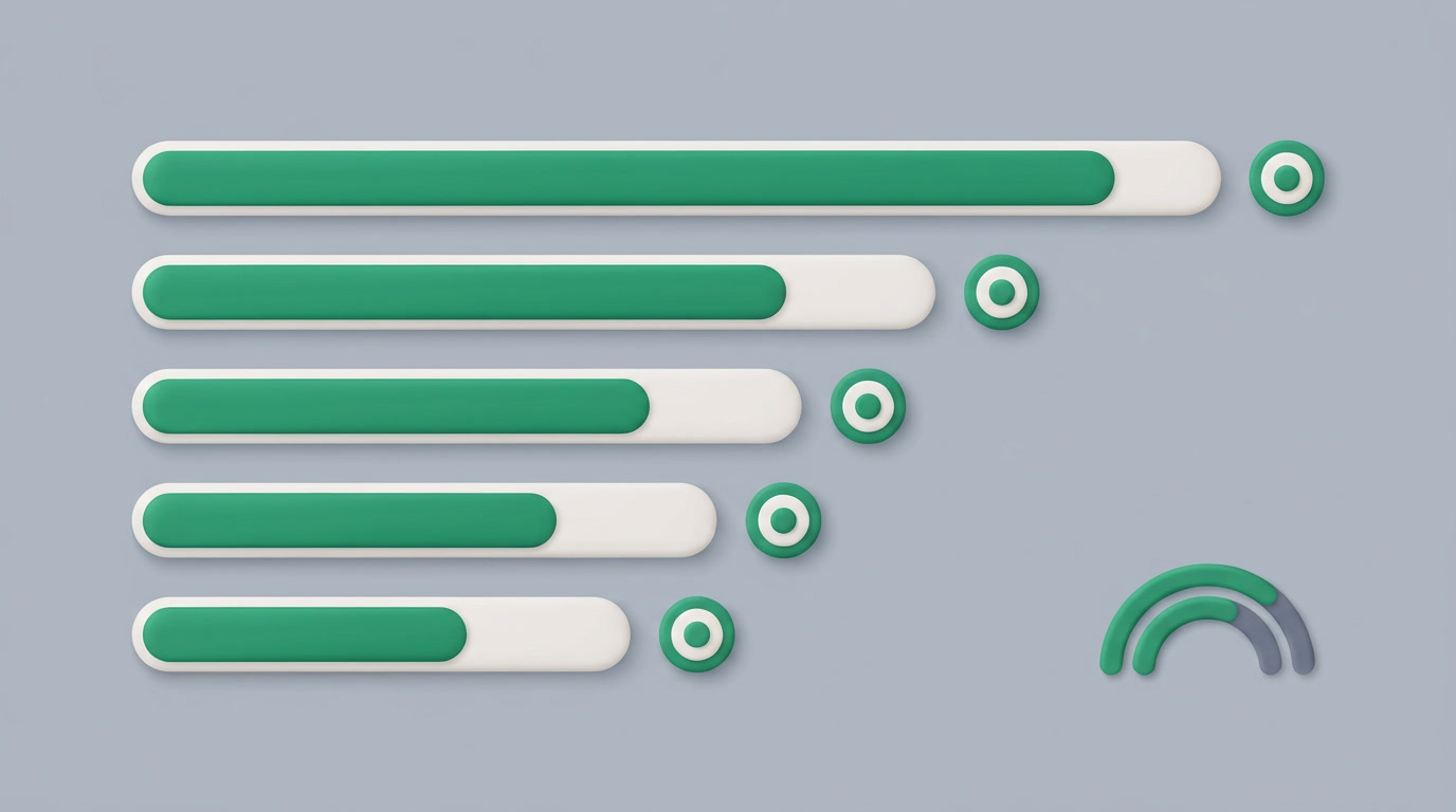 A sales leaderboard chart ranking team members against monthly targets