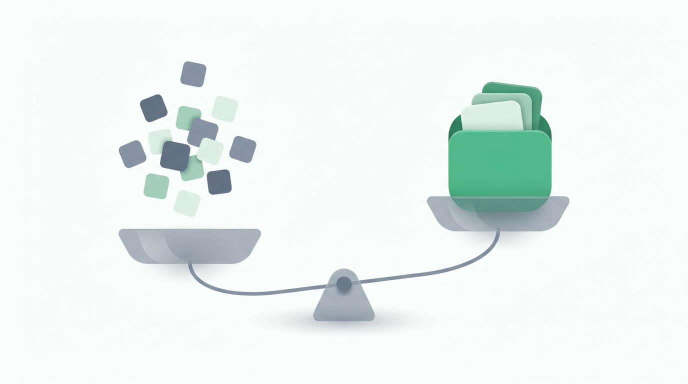 Diagram contrasting many separate apps you wire together against twelve apps already joined as one system sharing a single data core