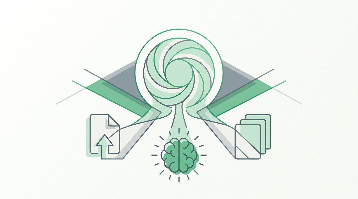 Uploading a file, creating with AI, and choosing a ready-made course combine into one course