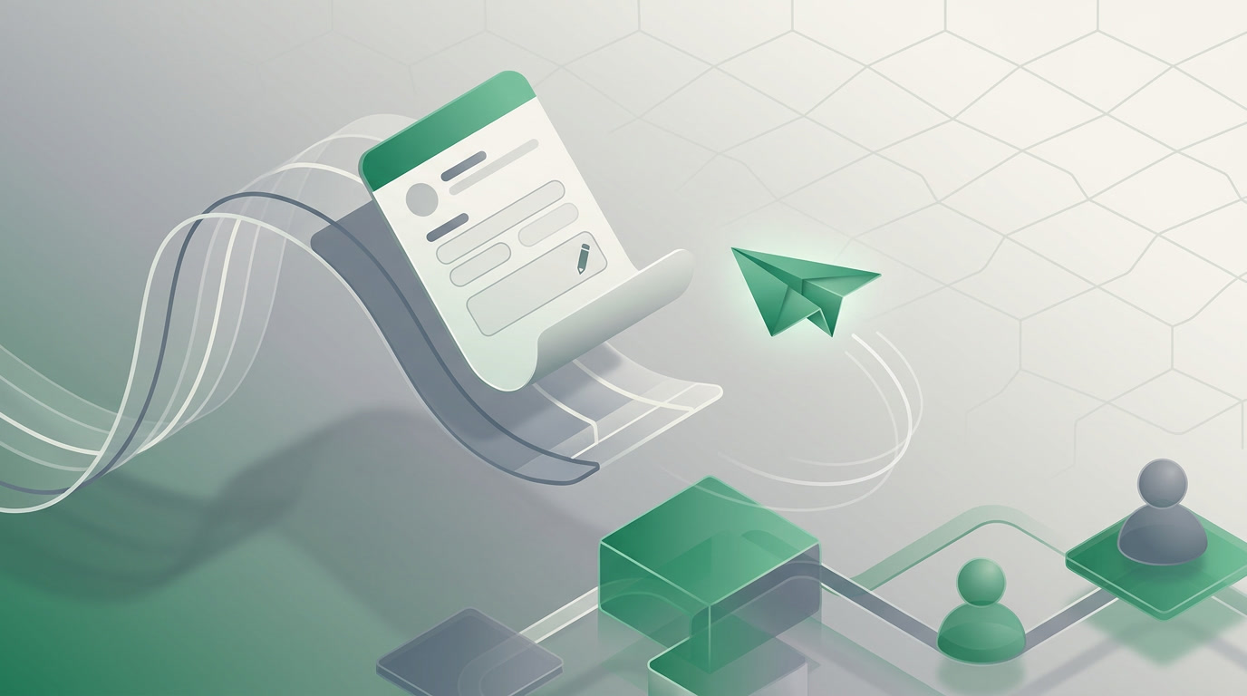 A stalled application being gently pulled back onto the enrollment path by a reminder
