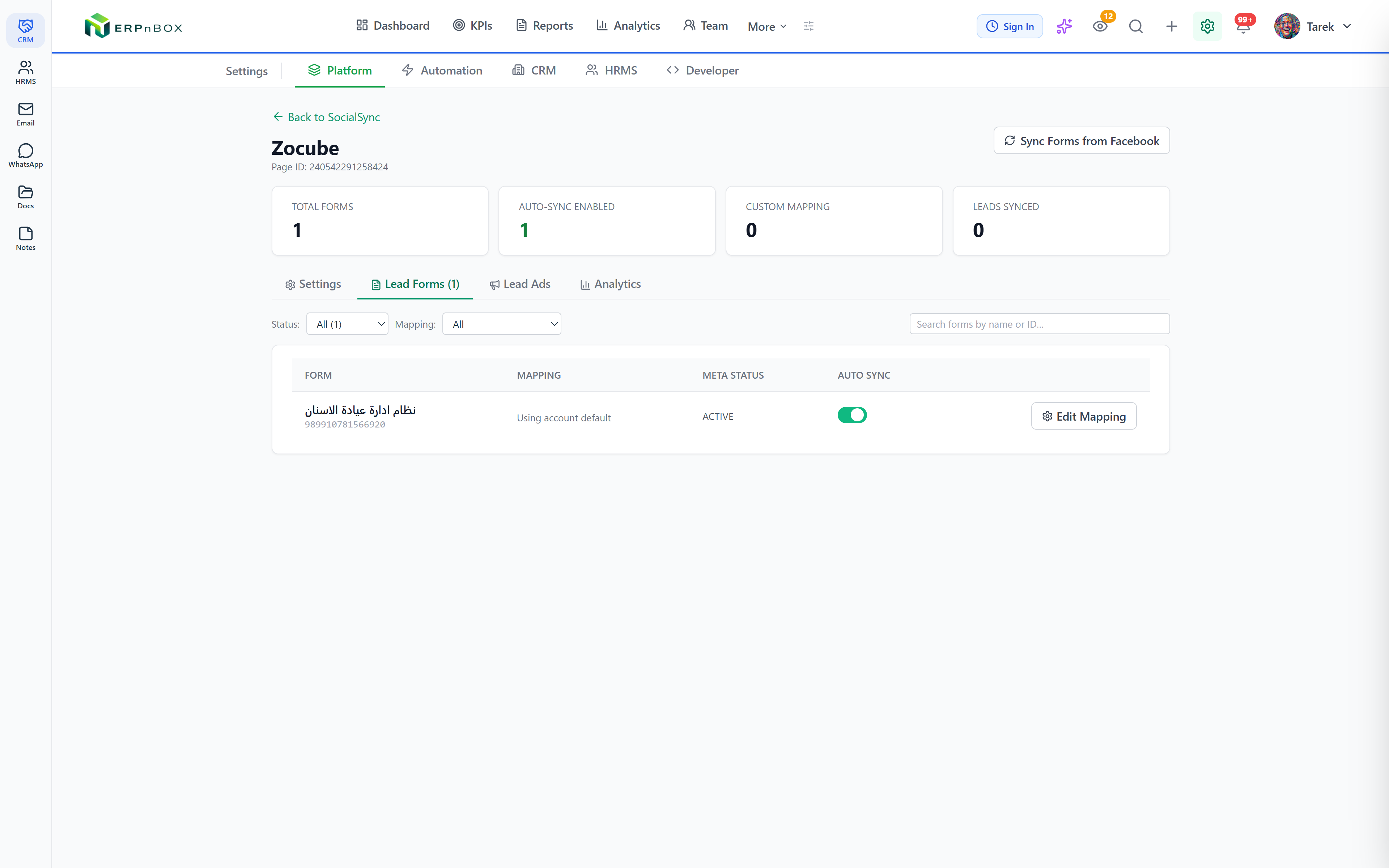 Connect Facebook Lead Ads in a few clicks